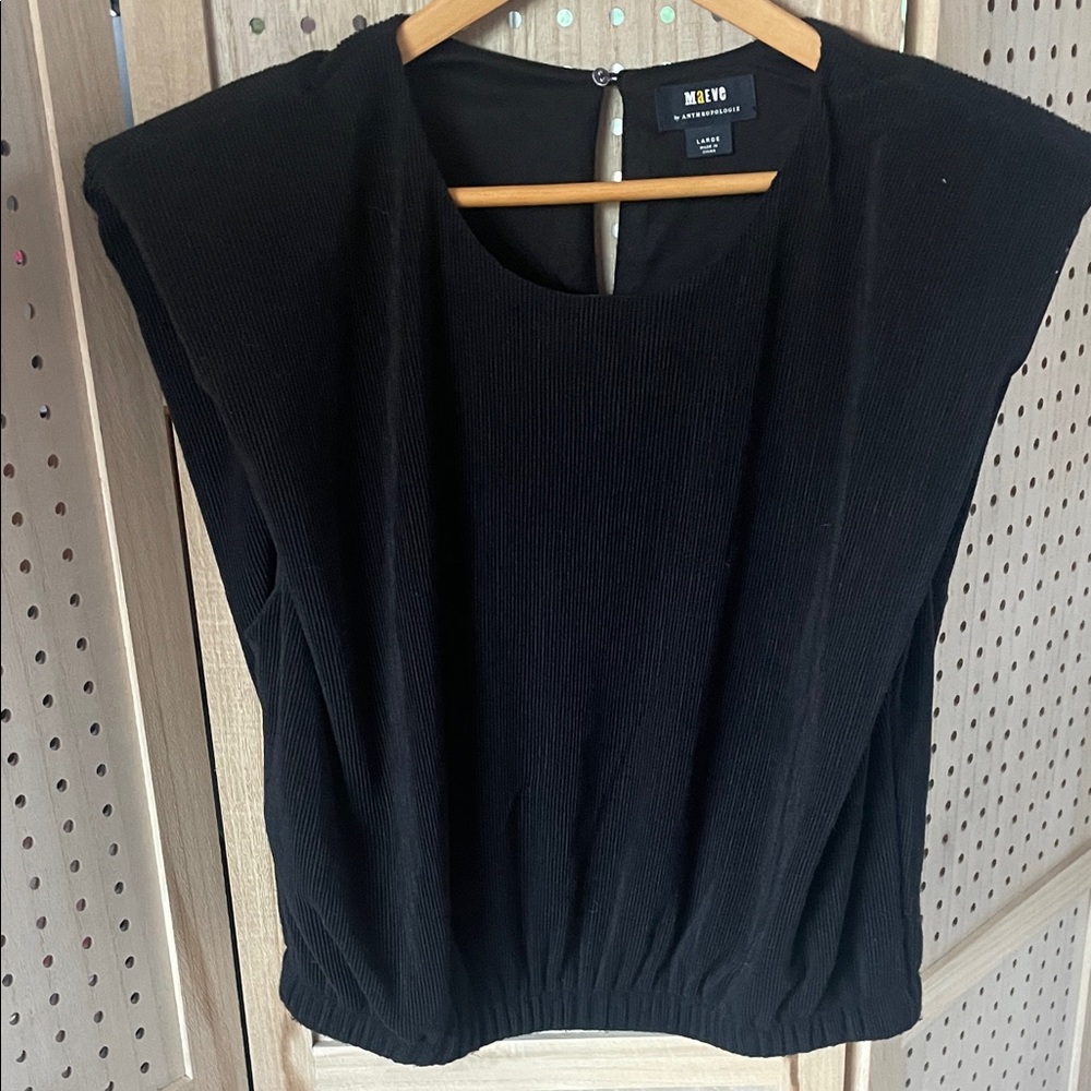 NWOT- Maeve Black Muscle Tee Size L